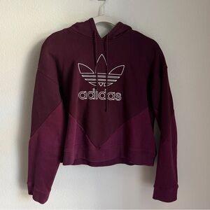 Adidas Logo Crop hoodie sweatshirt